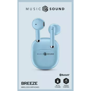 Music Sound Breeze Ακουστικά in-ear σε στυλ κάψουλας με πολύχρωμη θήκη