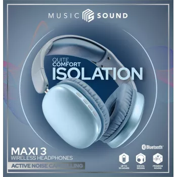 Music Sound MAXI3 MAXI3 Ασύρματα ακουστικά over-ear με ενεργή ακύρωση θορύβου
