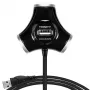 Axagon HUE-X3B Hub διασύνδεσης USB 2.0 480 Mbit/s Μαύρο