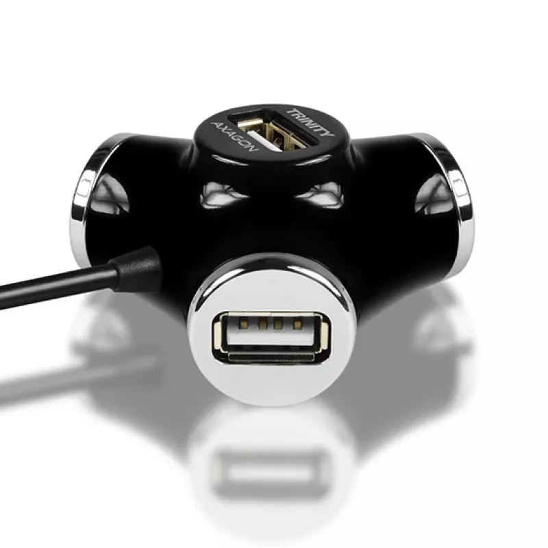 Axagon HUE-X3B Hub διασύνδεσης USB 2.0 480 Mbit/s Μαύρο