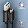 Axagon BUMM-AM10TB Καλώδιο USB USB 2.0 0,6 m Micro-USB B USB A 0,48 Gbit/s Μαύρο