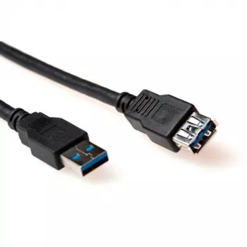 ACT USB 3.0 Βύσμα αρσενικό A – Υποδοχή θηλυκή USB A 2,00 m, 2 m, USB A, USB A, USB 3.2 Gen 1 (3.1 Gen 1), Βύσμα/Υποδοχή, Μαύρο