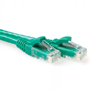 ACT Πράσινο 0,25 μέτρα U/UTP CAT6A καλώδιο patch χωρίς γλωττίδες με βύσματα RJ45
