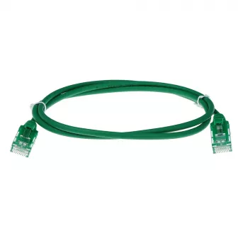 ACT Πράσινο 10 μέτρα LSZH U/UTP CAT6 Datacenter Slimline καλώδιο patch, χωρίς γλωττίδες με βύσματα RJ45
