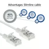 ACT Λευκό 7 μέτρα LSZH U/FTP CAT6A Datacenter Slimline καλώδιο patch χωρίς γλωττίδες με βύσματα RJ45