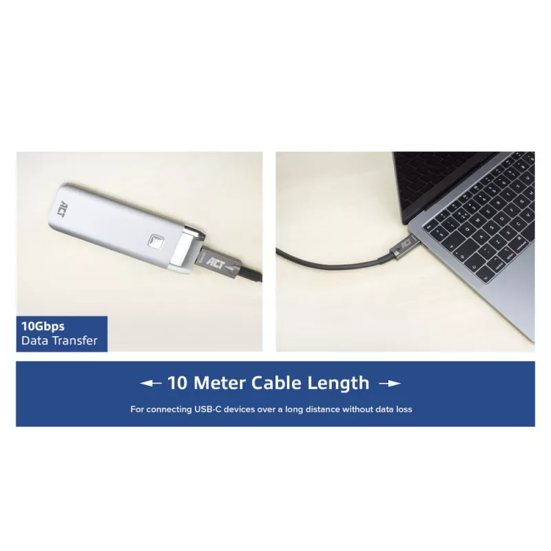 ACT USB-C 3.2 Gen2 ενεργό οπτικό καλώδιο (AOC) καλώδιο σύνδεσης, 5 m