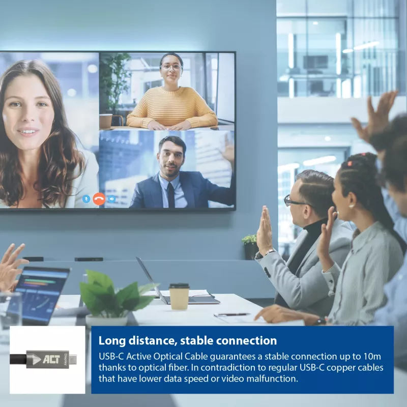 ACT USB-C 3.2 Gen2 Active Optical καλώδιο (AOC) καλώδιο σύνδεσης, 10 m