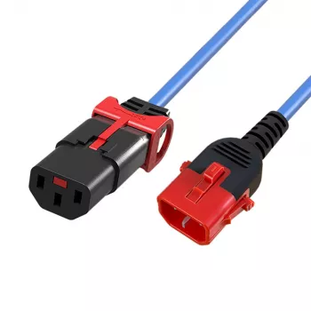ACT Καλώδιο τροφοδοσίας C13 IEC Lock+ - C14 IEC Lock Dual Locking μπλε 2 m, PC3620