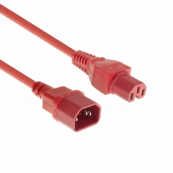 ACT Καλώδιο τροφοδοσίας C14 - C15 κόκκινο 3 m, 3 m, υποδοχή C14, υποδοχή C15, 250 V, 10 A