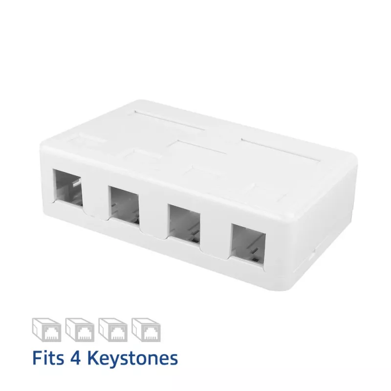 ACT Άδειο επιτοίχιο πλαίσιο Keystone για 4 υποδοχές Keystone