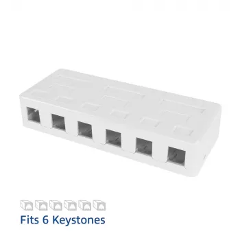 ACT Άδειο επιτοίχιο πλαίσιο Keystone για 6 υποδοχές Keystone