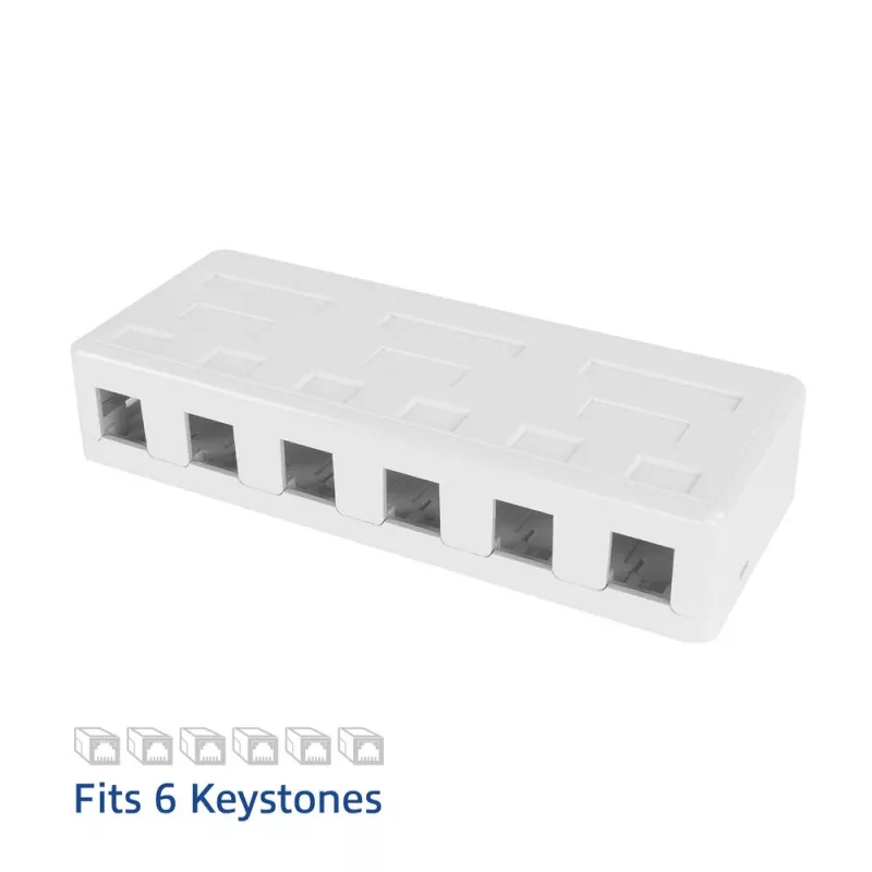 ACT Άδειο επιτοίχιο πλαίσιο Keystone για 6 υποδοχές Keystone