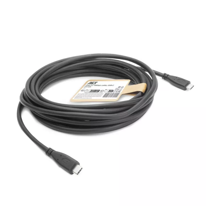 ACT AC7445 Καλώδιο USB USB 3.2 Gen 2 (3.1 Gen 2) 5 m USB C 10 Gbit/s 60 W μαύρο