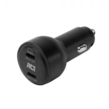 ACT 2-Port USB-C Ταχυφορτιστής αυτοκινήτου 95W με Power Delivery PPS, Quick Charge και GaNFast