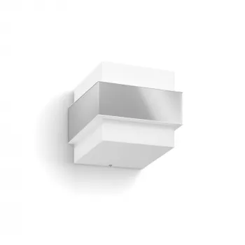 Philips myGarden Φωτιστικό τοίχου σαν φτυάρι 42W E27 χωρίς λαμπτήρα, εξωτερικό φωτιστικό τοίχου, ανοξείδωτο ατσάλι, λευκό, ανοξείδωτο ατσάλι, πλαστικό, IP44, κήπος, βεράντα, II