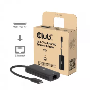 Club3D CAC-2531 Προσαρμογέας USB-C σε RJ45 10 Gbps Ethernet