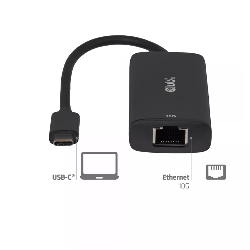 Club3D CAC-2531 Προσαρμογέας USB-C σε RJ45 Ethernet 10 Gbps