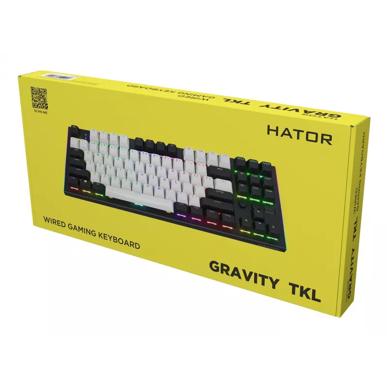 HATOR Gravity TKL Πληκτρολόγιο Gaming USB QWERTY US English μαύρο