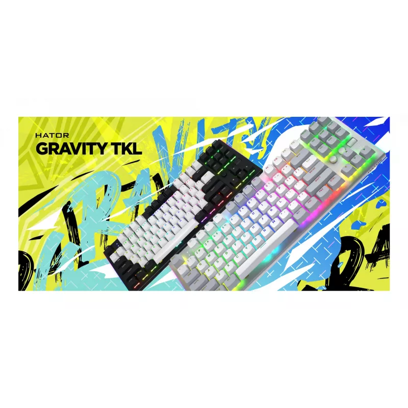 HATOR Gravity TKL Πληκτρολόγιο Gaming USB QWERTY US English μαύρο