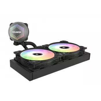 Zalman ALPHA24 μαύρο Ψύκτρα υγρού CPU 280-mm-Radiator 2 x 140 mm ανεμιστήρες ARGB-Pumpe Dual-Prozessor All-in-One-Ψύκτρα υγρού 12 cm