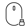 HP 3-Κουμπιών-USB-Laser-Ποντίκι, Laser, USB Type-A, Μαύρο
