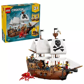 LEGO Creator 3-in-1 31387 Εμβληματικό πειρατικό πλοίο (1074 τεμ.)