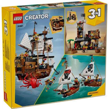 LEGO Creator 3-in-1 31387 Εμβληματικό πειρατικό πλοίο (1074 τεμ.)