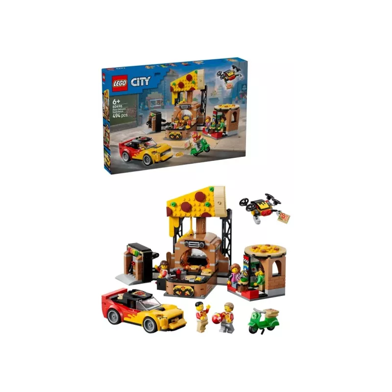 LEGO City 60496 Υπηρεσία παράδοσης πίτσας με οχήματα (494 τεμ.)