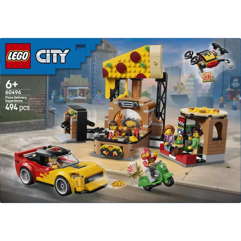 LEGO City 60496 Υπηρεσία παράδοσης πίτσας με οχήματα (494 τεμ.)