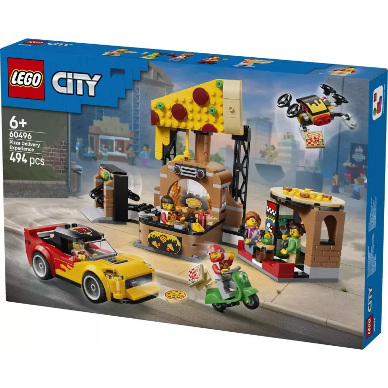 LEGO City 60496 Υπηρεσία παράδοσης πίτσας με οχήματα (494 τεμ.)