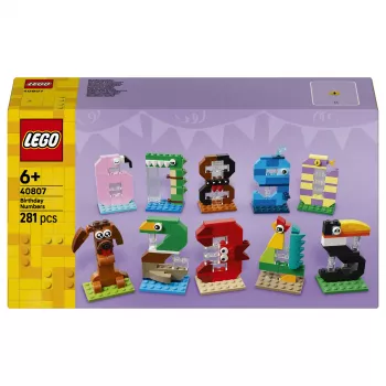 LEGO 40807 Αριθμοί γενεθλίων - διακοσμητικό τούρτας με ζώα (281 τεμ.)