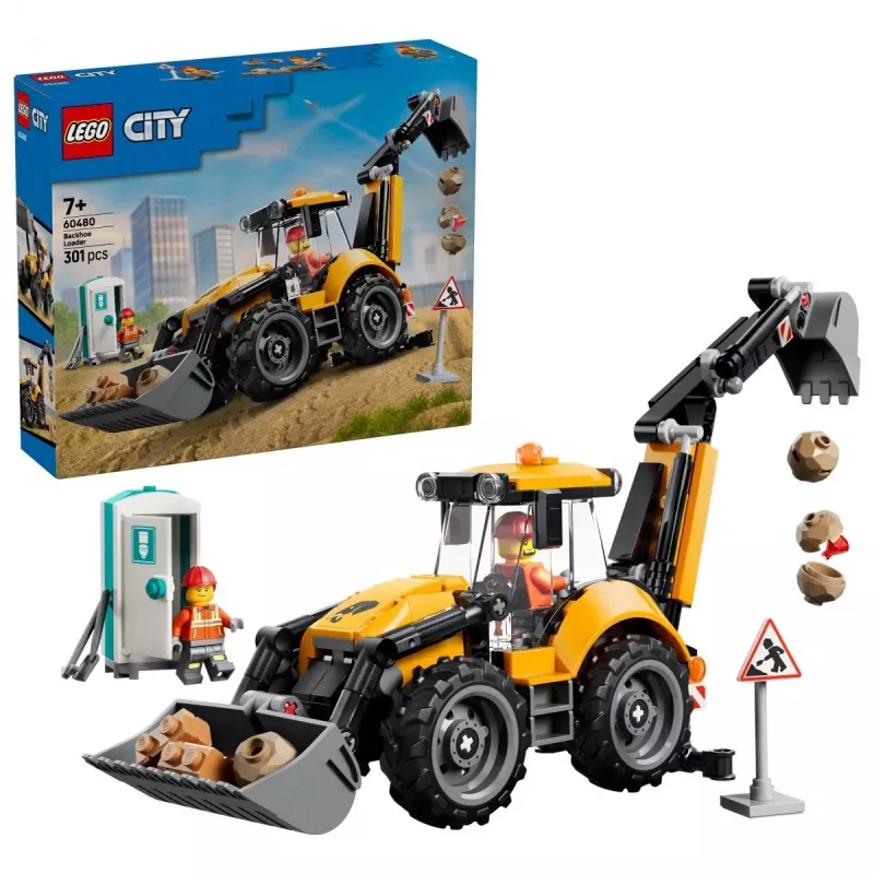 LEGO City 60480 Κίτρινος φορτωτής-εκσκαφέας (301 τεμ.)