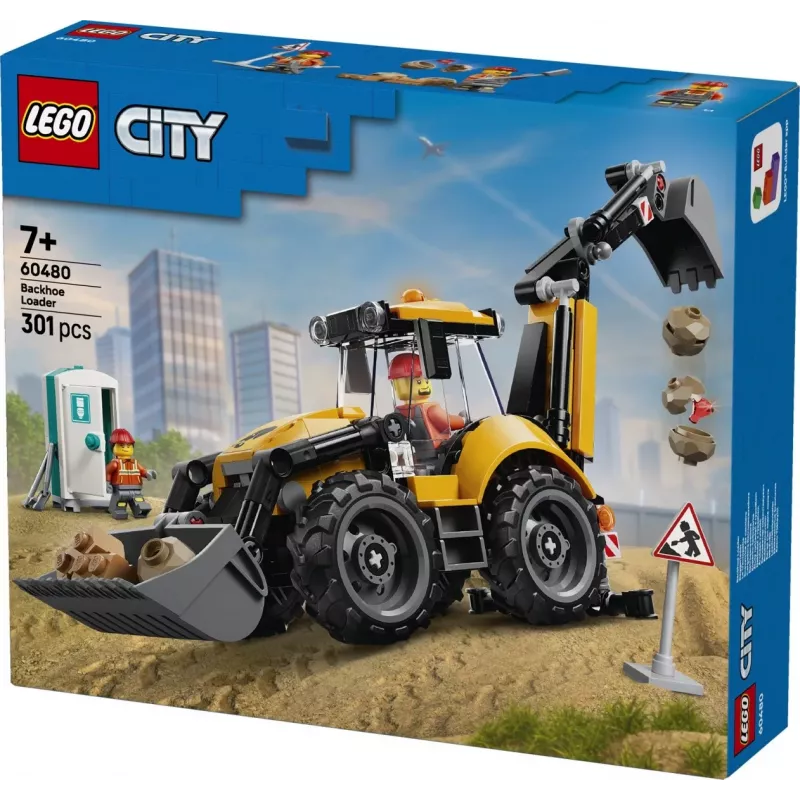LEGO City 60480 Κίτρινος φορτωτής-εκσκαφέας (301 τεμ.)