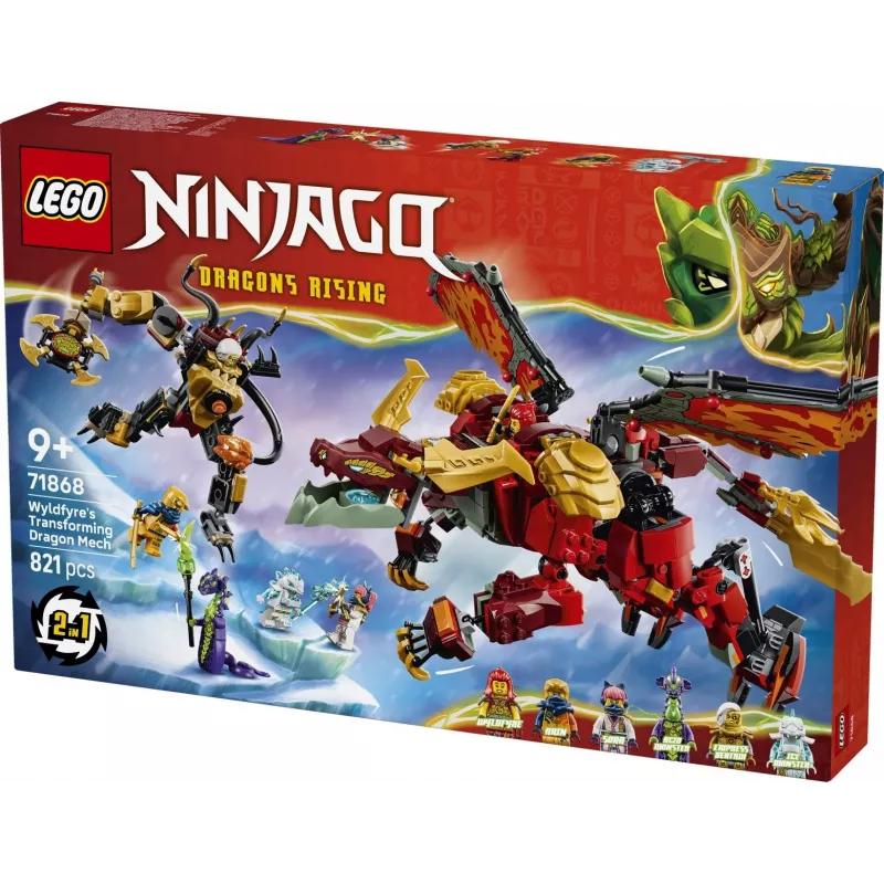 LEGO NINJAGO 71868 Μεταμορφώσιμο mech δράκου της Wyldfyre (821 τεμ.)
