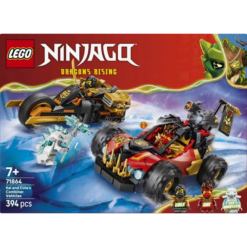 LEGO NINJAGO 71864 Συνδυαστικά οχήματα του Kai και του Cole (394 τεμ.)