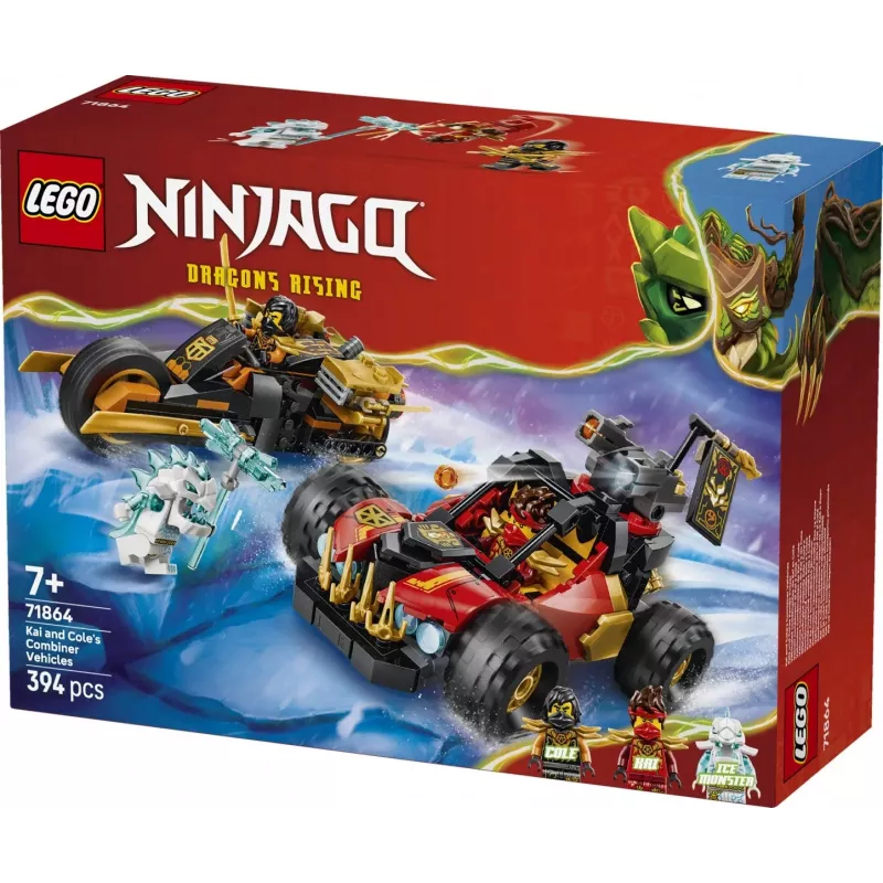 LEGO NINJAGO 71864 Συνδυαστικά οχήματα του Kai και του Cole (394 τεμ.)