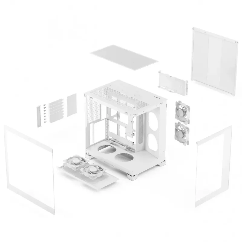 Fractal Design Pop 2 Vision White RGB ATX Mid-Tower κουτί (Tempered Glass)