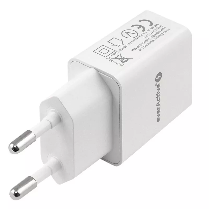 everActive SC-200 Φορτιστής τοίχου USB-A 2,4 A 12 W Λευκό