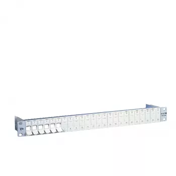 METZ CONNECT BTR E-DAT Module Patch Panel - 24 Θύρες - Cat.6A - θωρακισμένο - 1U - Ανοιχτό γκρι (RAL 7035) - 130920-00-E