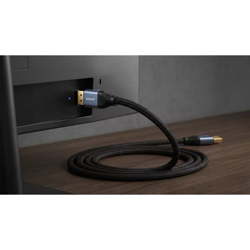 SAVIO CL-211 Καλώδιο DisplayPort 2.1 3m Μαύρο