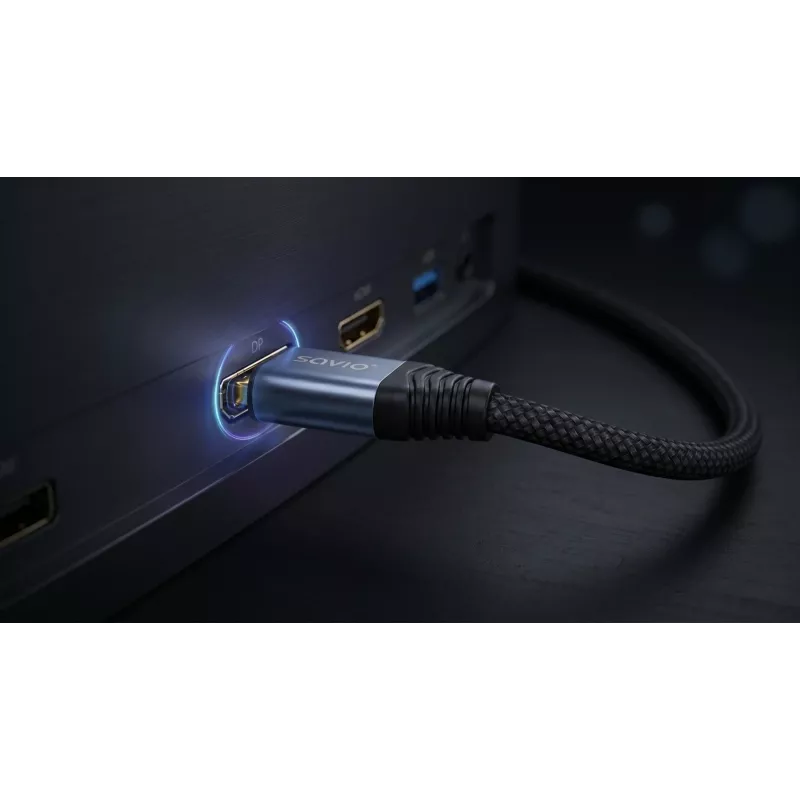 SAVIO CL-210 Καλώδιο DisplayPort 2.1 2m Μαύρο