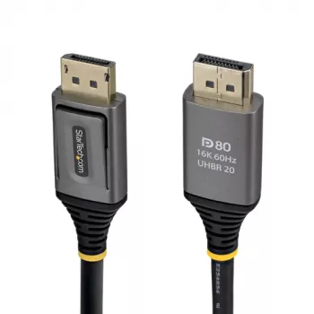 StarTech.com Καλώδιο DisplayPort 2.1 1,5m - Πιστοποιημένο DP80, 80 Gbit/s, 16K, Μαύρο