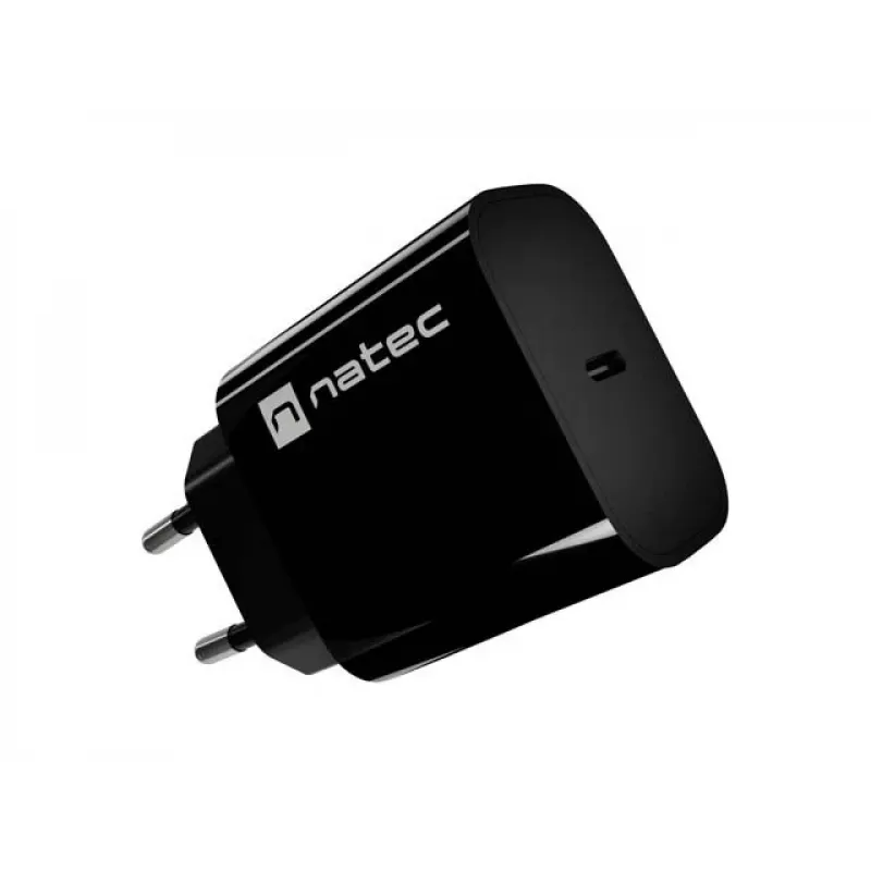 NATEC Ribera Φορτιστής Τοίχου USB-C 20W Μαύρο