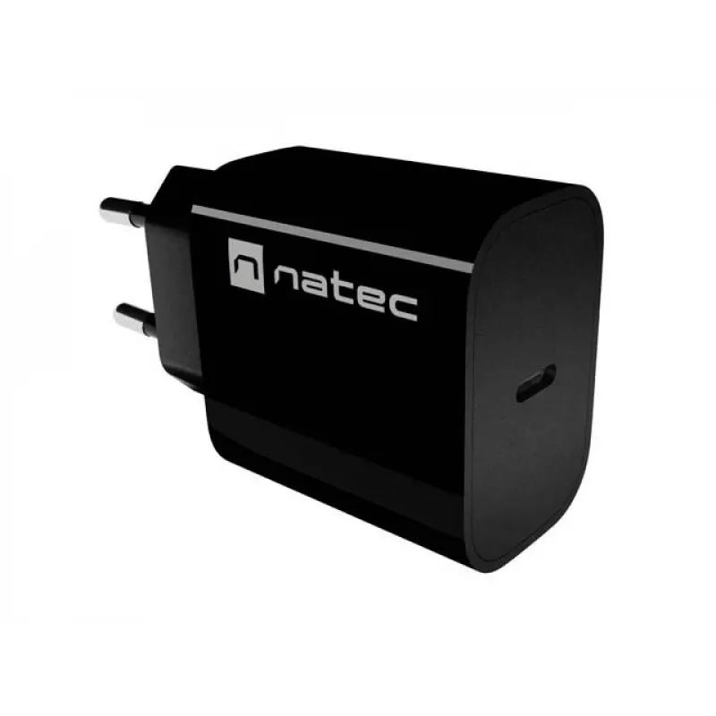 NATEC Ribera Φορτιστής Τοίχου USB-C 20W Μαύρο