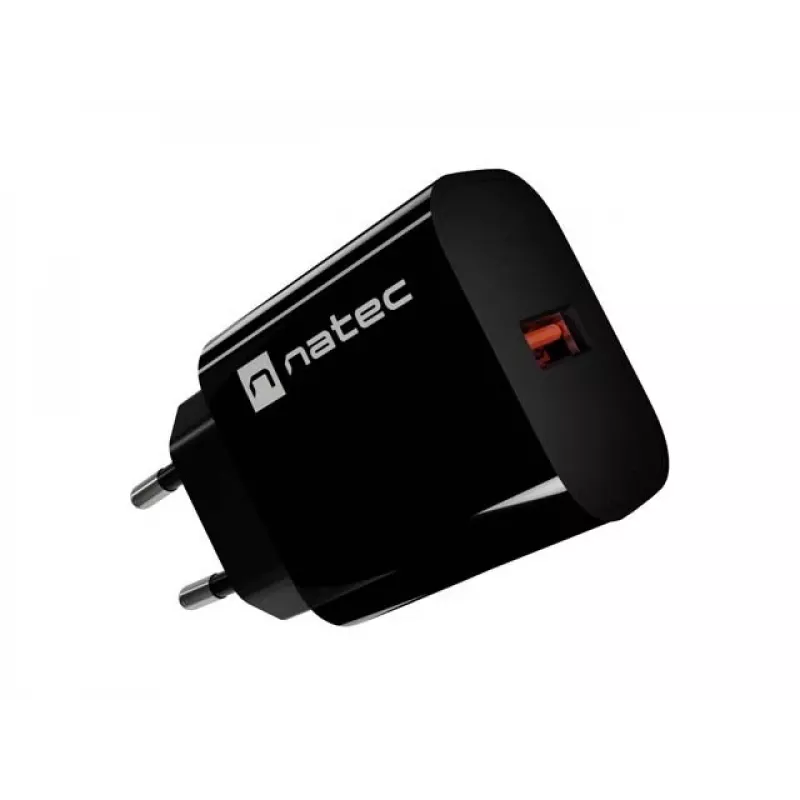 Natec Ribera Φορτιστής Τοίχου USB-A 18W Μαύρο