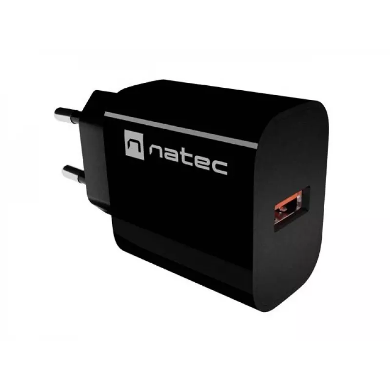 Natec Ribera Φορτιστής Τοίχου USB-A 18W Μαύρο