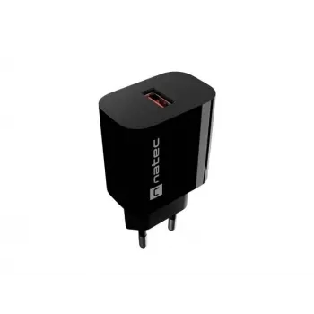 Natec Ribera Φορτιστής Τοίχου USB-A 18W Μαύρο