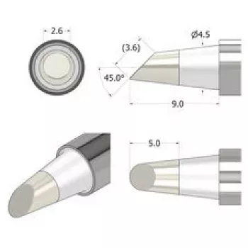 iFixit FixHub Μύτη συγκόλλησης κωνική-σμίλη 2,6 mm Ασημί