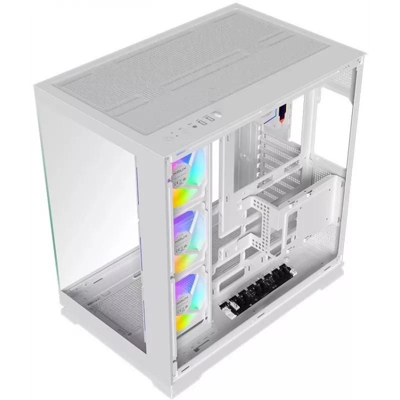 Krux Atron Λευκό Κουτί PC Mid-Tower με ενισχυμένο γυαλί