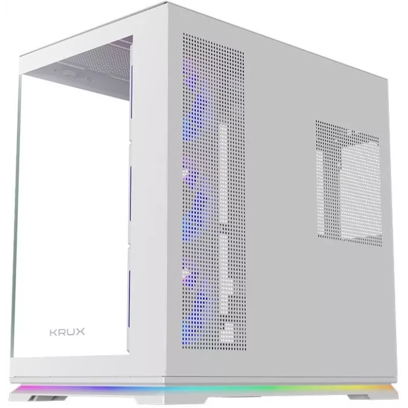 Krux Atron Λευκό Κουτί PC Mid-Tower με ενισχυμένο γυαλί